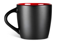Black / Red Ceramic Coffee Mug