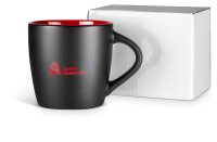 Black / Red Ceramic Coffee Mug