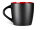 Black / Red Ceramic Coffee Mug