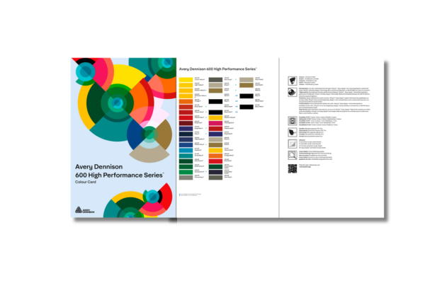 600 High Performance Series Colour Card